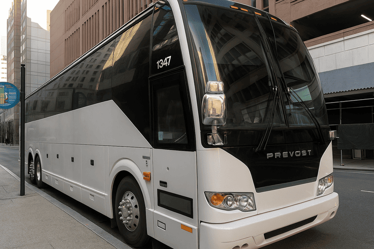 a Bus Rental Company Las Vegas coach bus