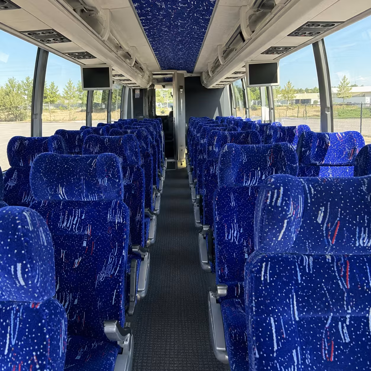 las vegas charter bus rental interior
